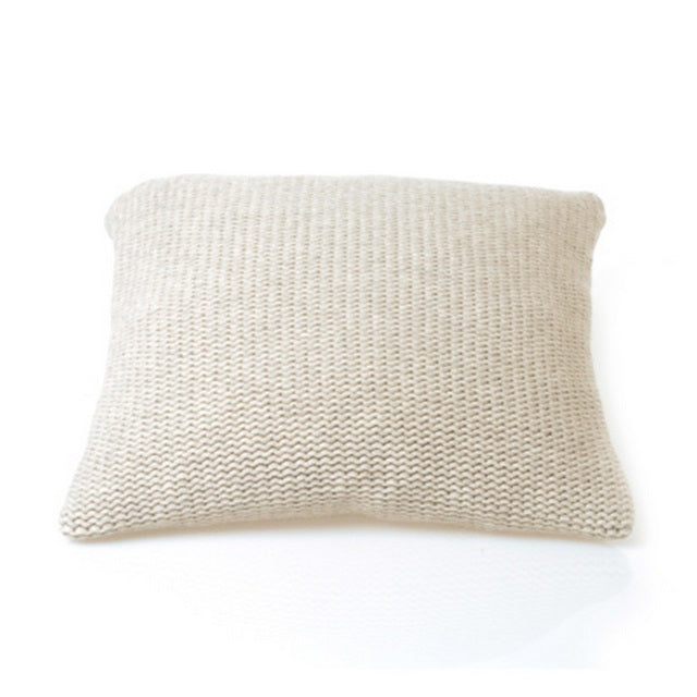 Kissen grob gestrickt aus Kaschmir, Merinowolle und Seide