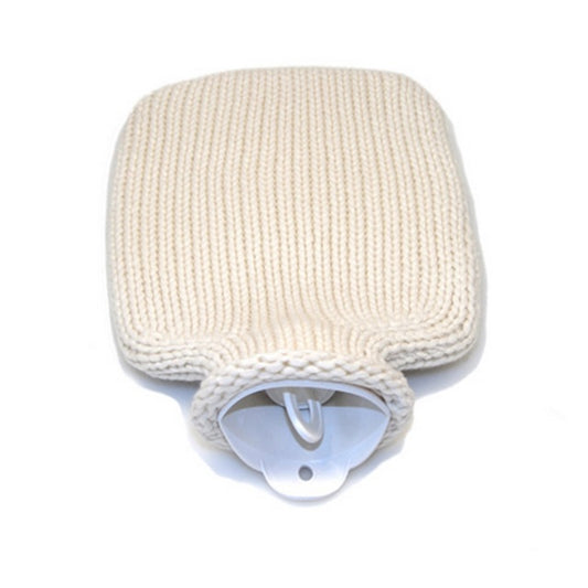 Wärmflasche grob gestrickt aus Kaschmir und Merinowolle