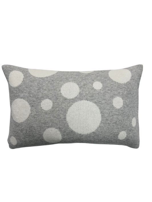 Kissen fein gestrickt aus Kaschmir, Merinowolle und Seide