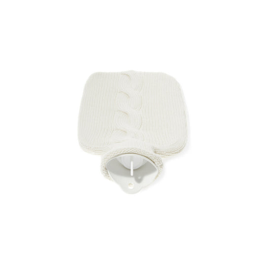 Wärmflasche gestrickt Zopf aus 100% Kaschmir