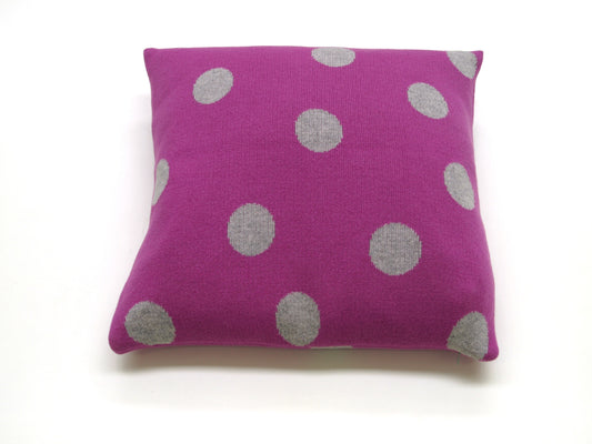 Kissen fein gestrickt aus Kaschmir, Merinowolle und Seide