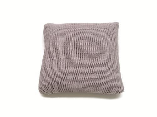 Kissen grob gestrickt aus Kaschmir, Merinowolle und Seide