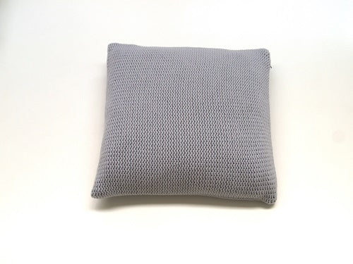 Kissen grob gestrickt aus Kaschmir, Merinowolle und Seide