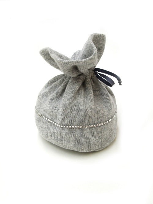 Duftkissen Beutel mit Lavendel fein gestrickt auf Kaschmir, Merinowolle und Seide