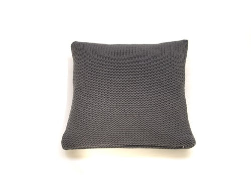 Kissen grob gestrickt aus Kaschmir, Merinowolle und Seide
