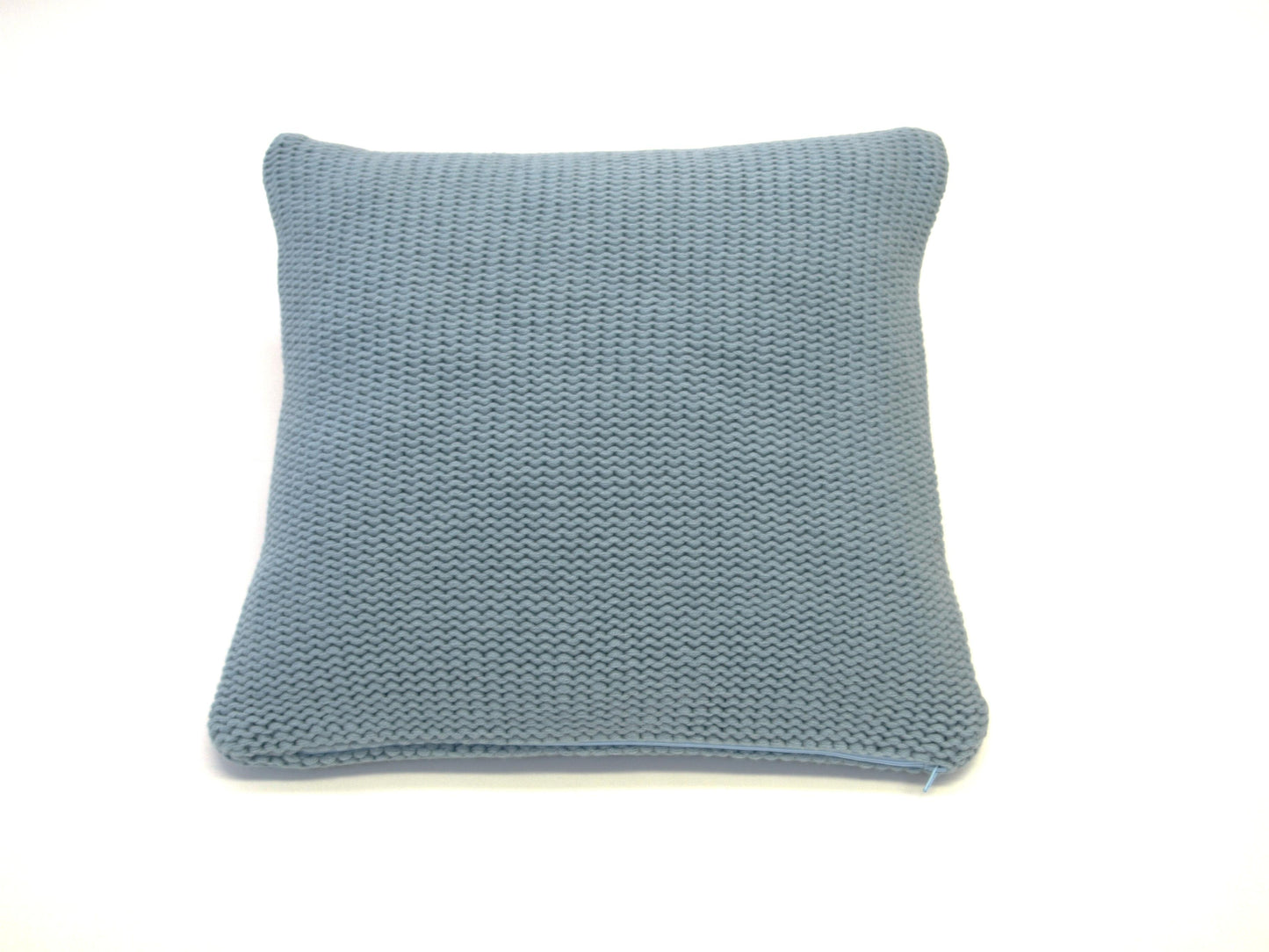 Kissen grob gestrickt aus Kaschmir, Merinowolle und Seide